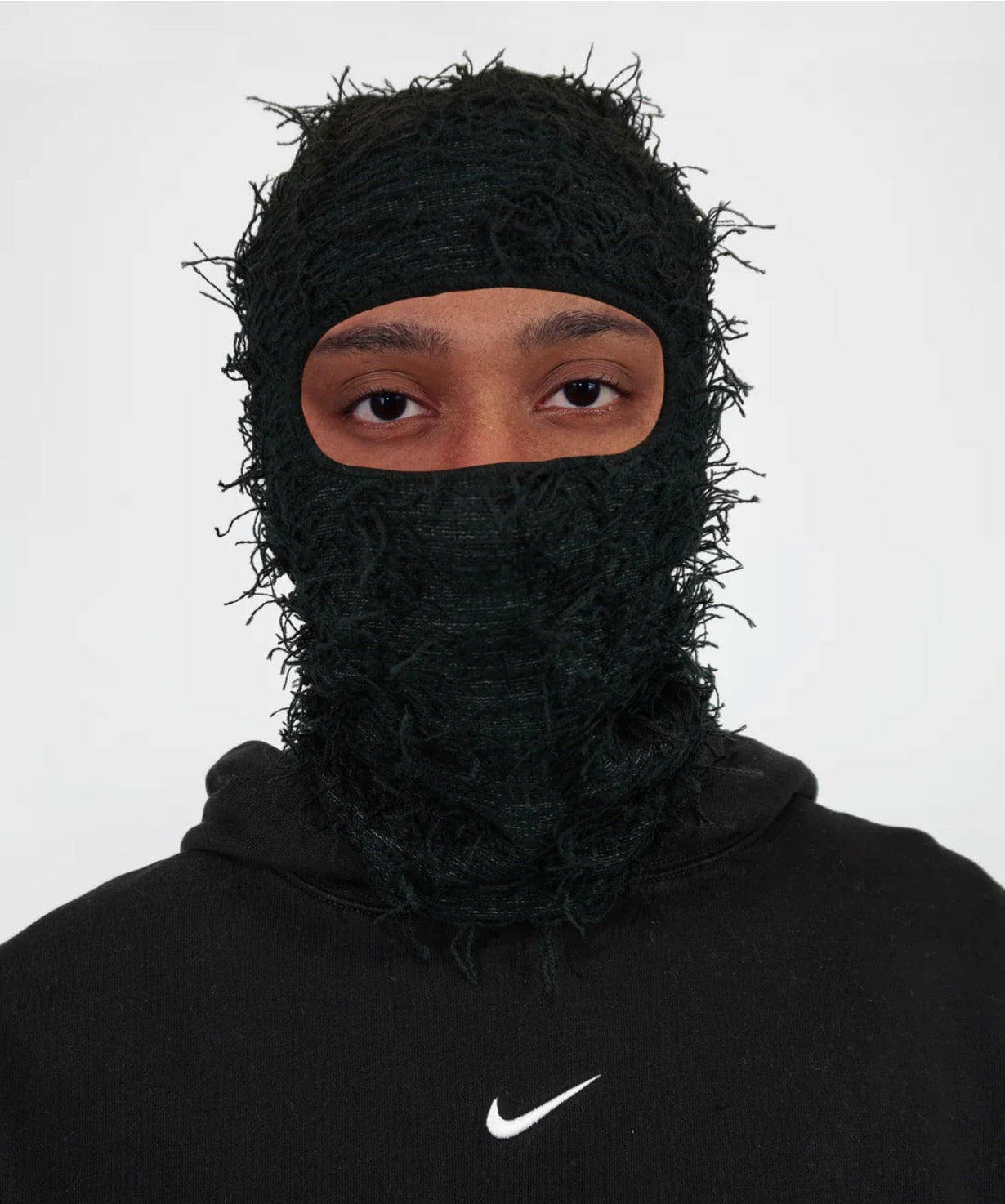 Frayed Black Balaclava