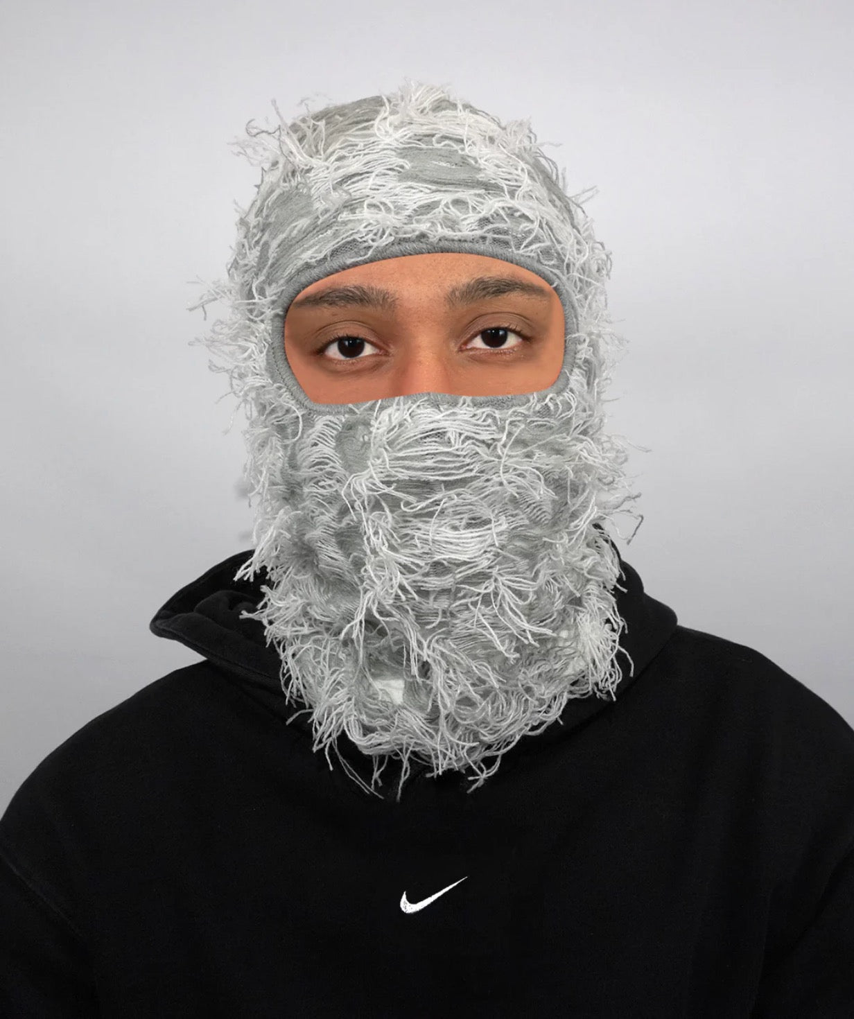 Frayed Grey Balaclava