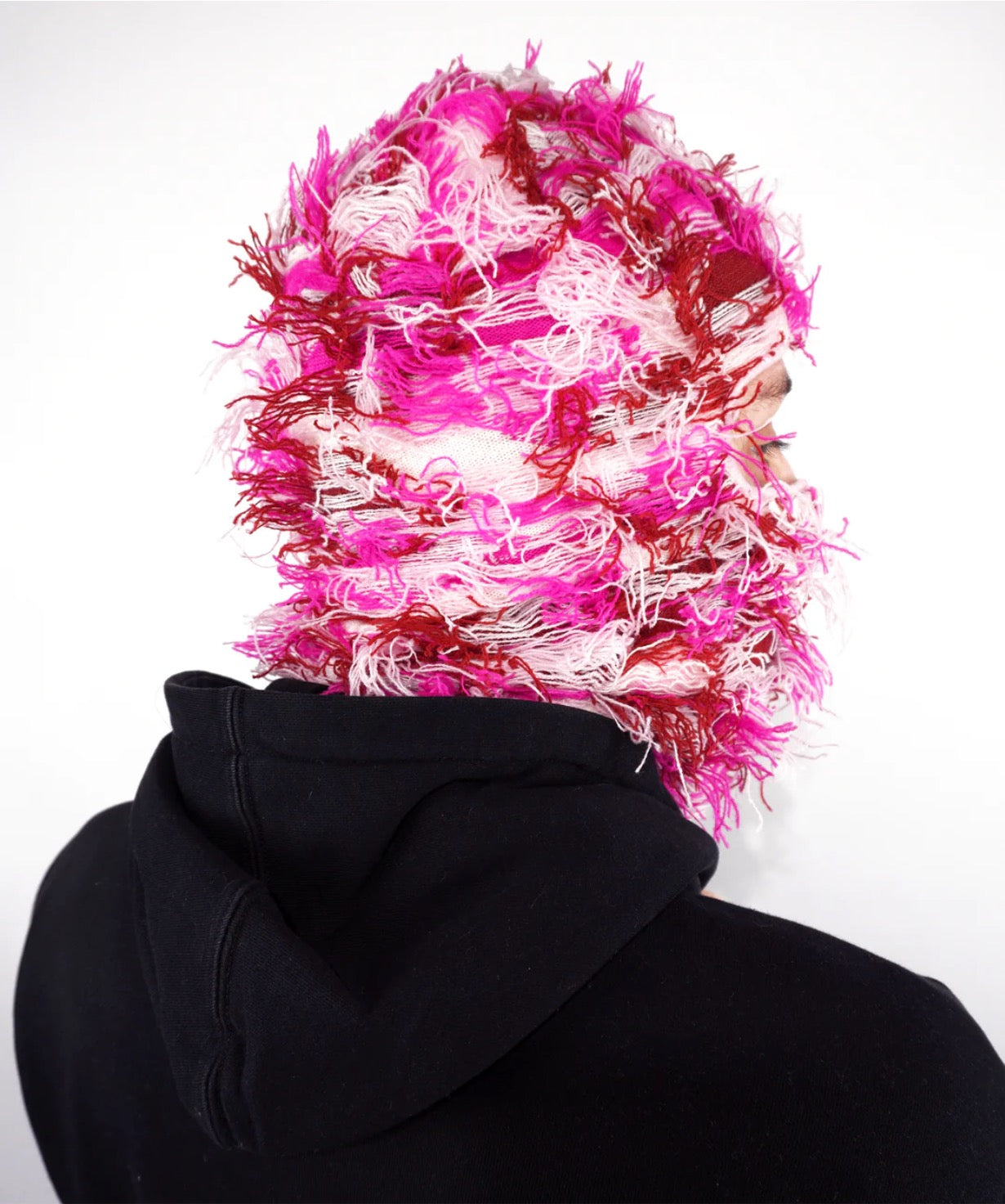 Frayed Pink Balaclava
