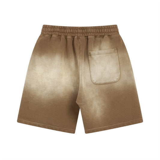 Washed Brown Jogger Shorts