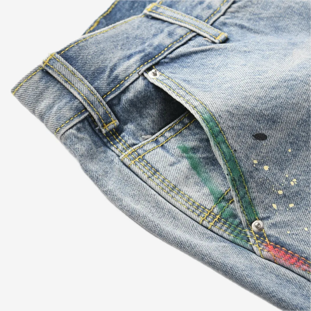 Farbgebung Schlagjeans