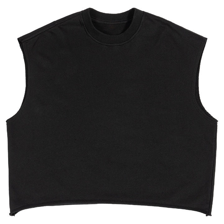 Schwarzes Tanktop im Boxy Fit