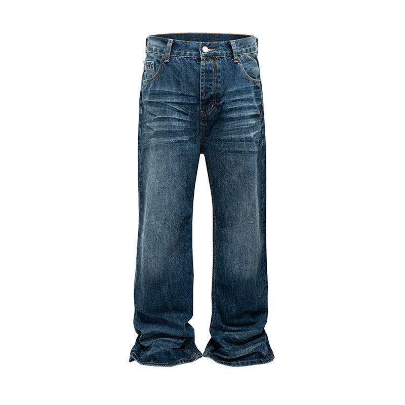 Blaue Baggy-Jeans