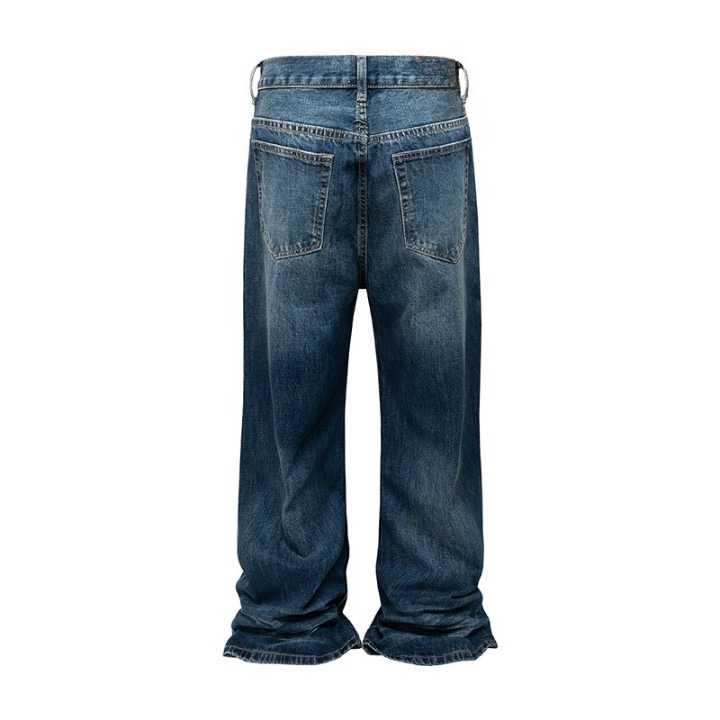 Blaue Baggy-Jeans