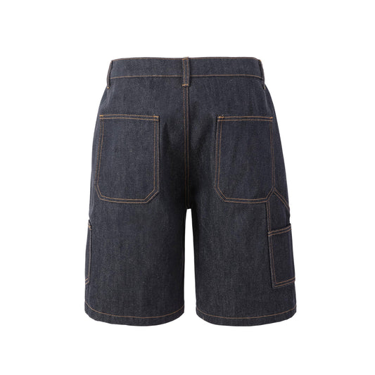 Blaue Perlenshorts Jeans