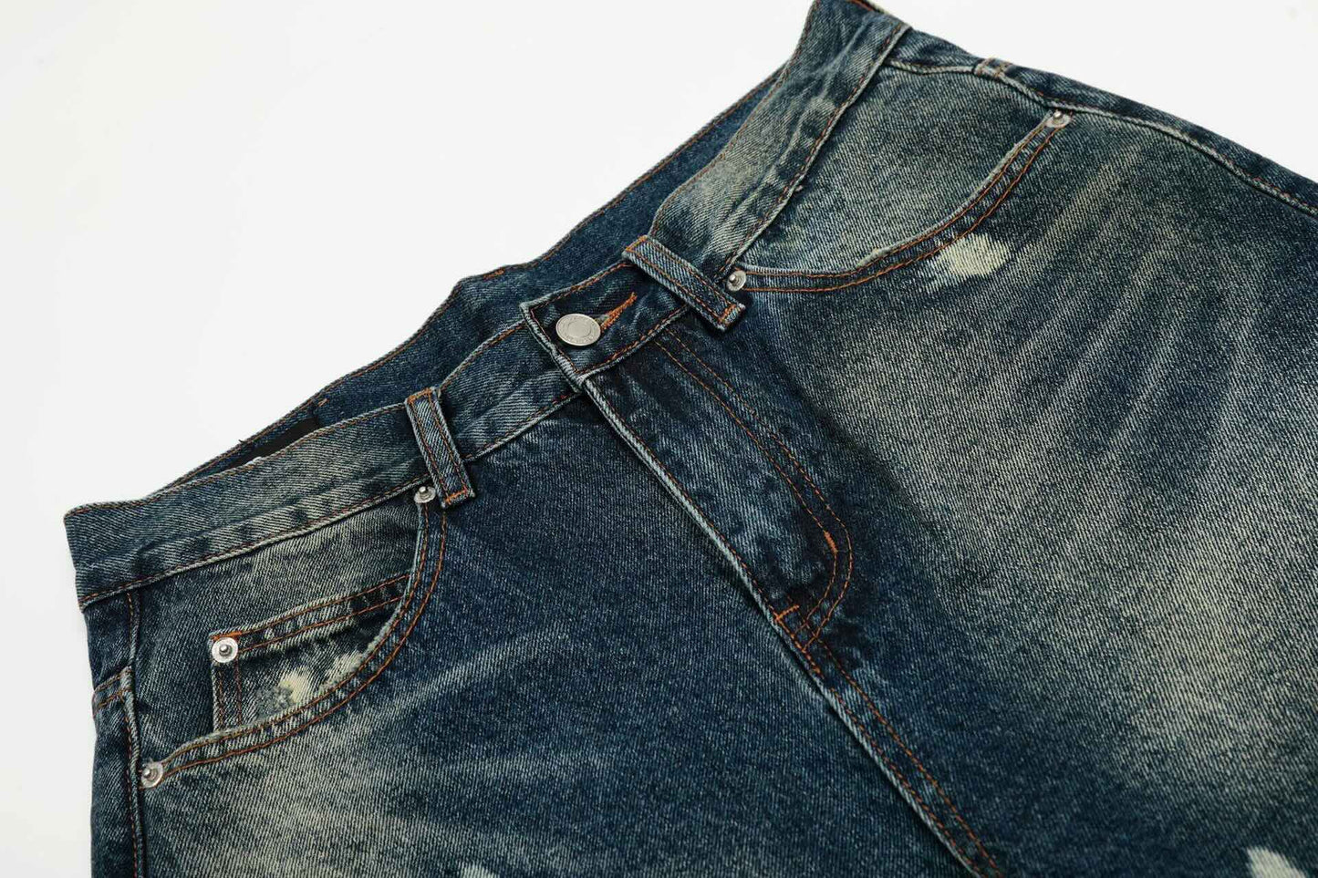 Blaue Shot Baggy Jeans