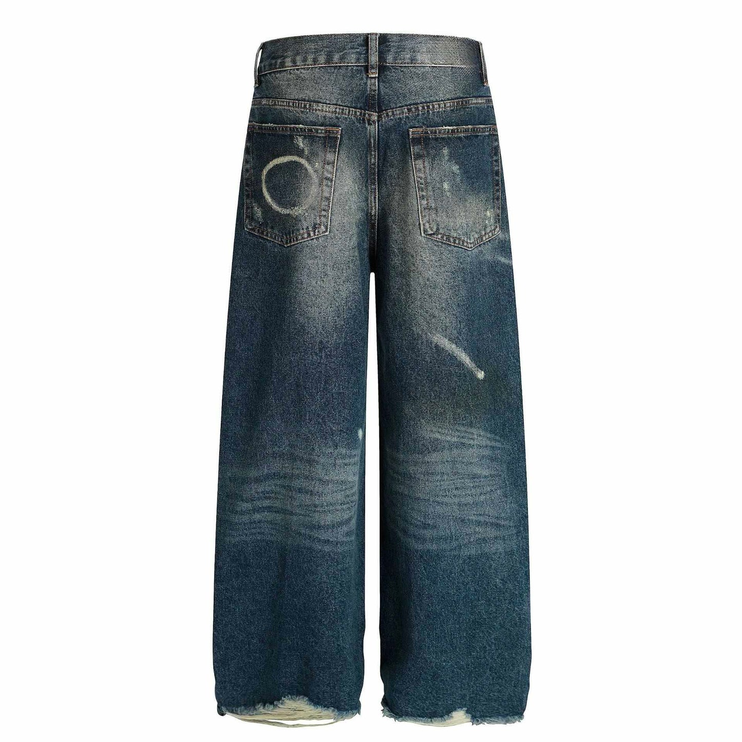 Blaue Shot Baggy Jeans