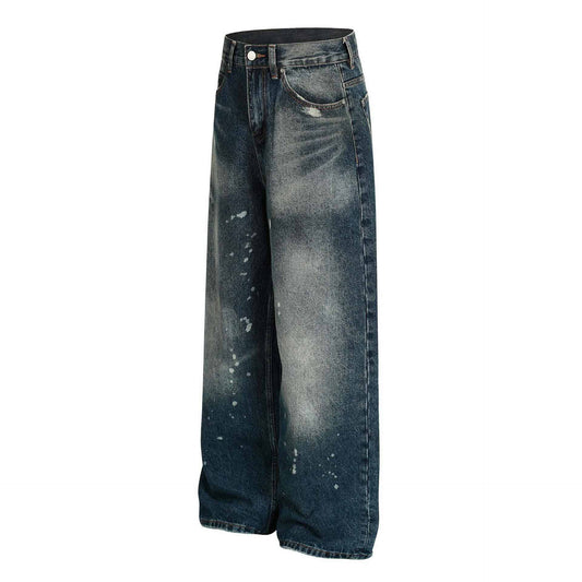 Blaue Shot Baggy Jeans
