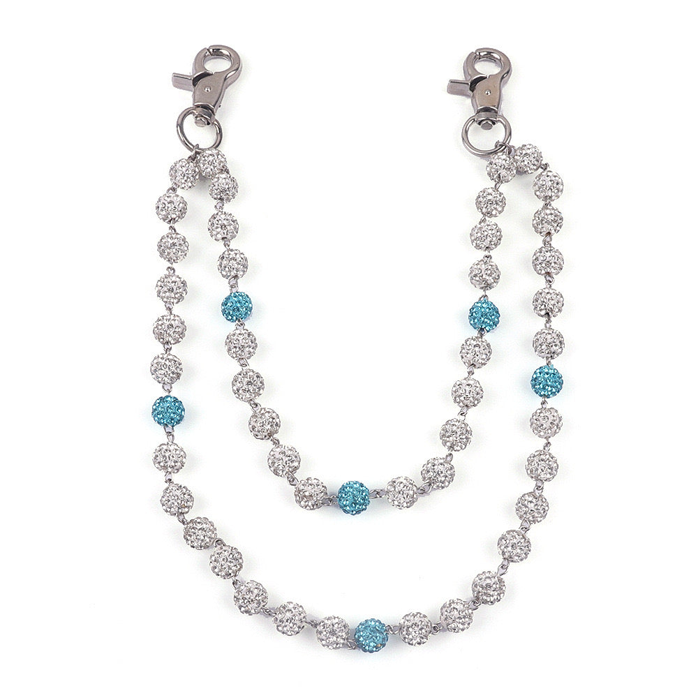 Glänzende Kette Brieftasche