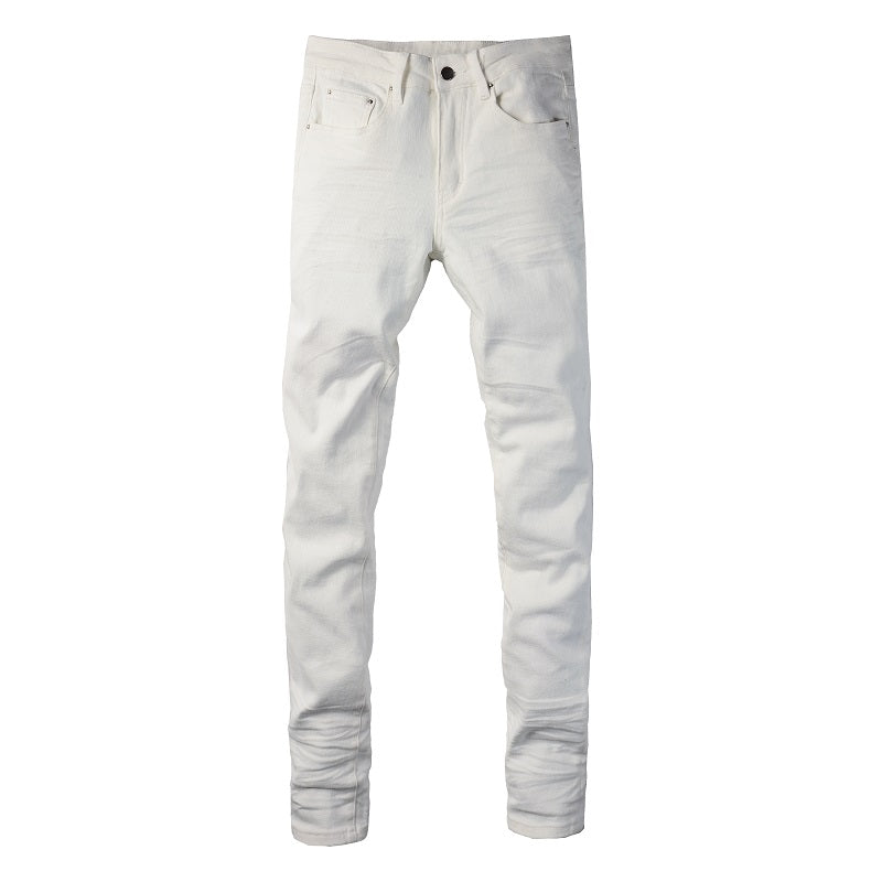 Klassische weiße Jeans