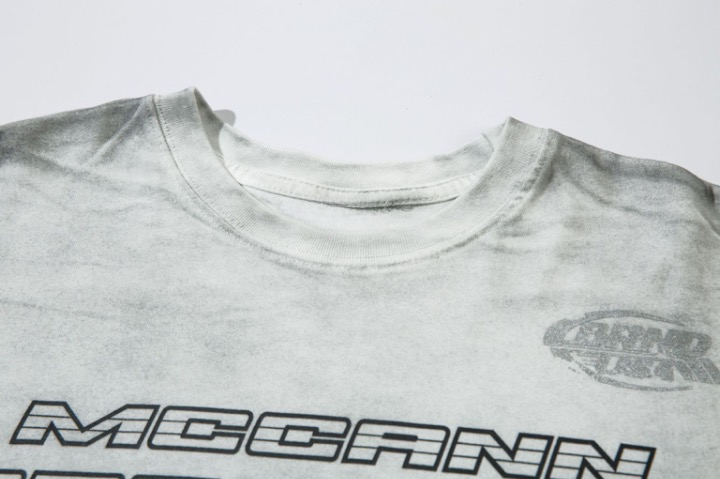 Weißes Dirty Langarm-T-Shirt