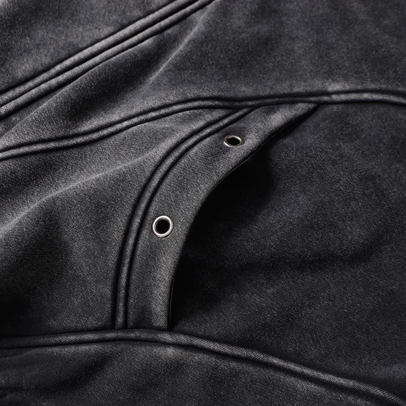 Verblichener schwarzer Hoodie