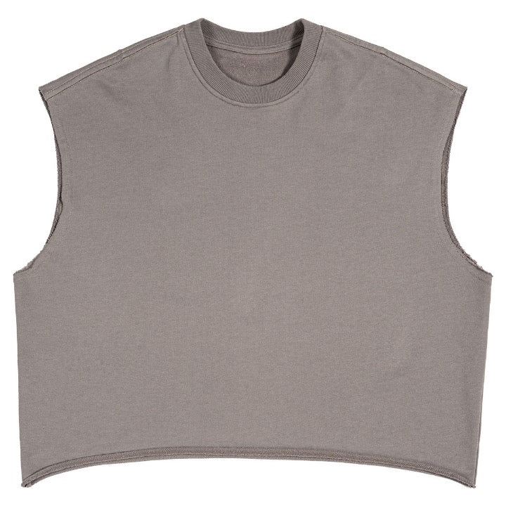 Graues Tanktop mit kastiger Passform