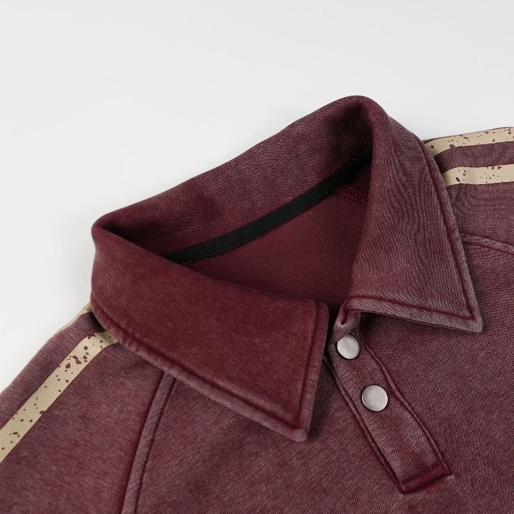 Roter Polo-Hoodie