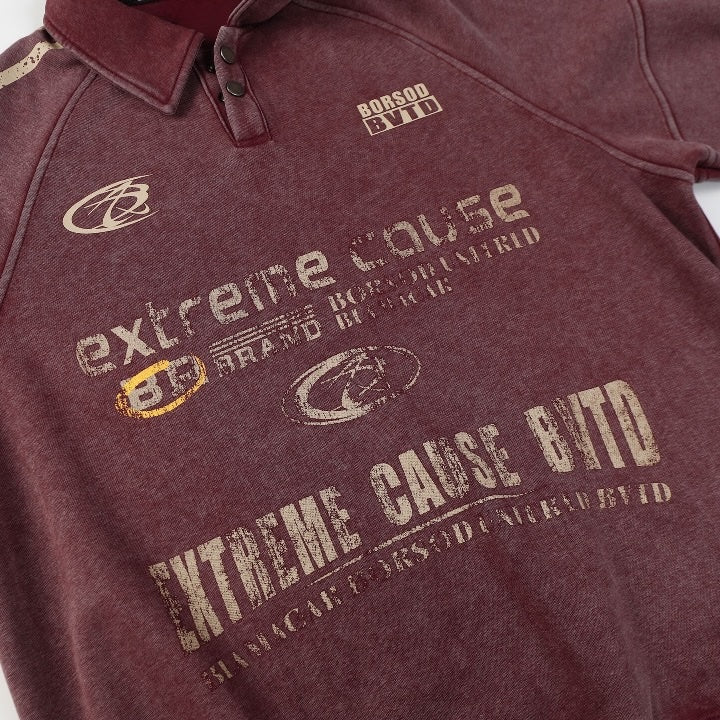 Roter Polo-Hoodie
