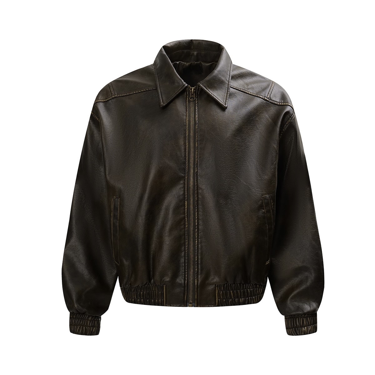 Braune Lederjacke