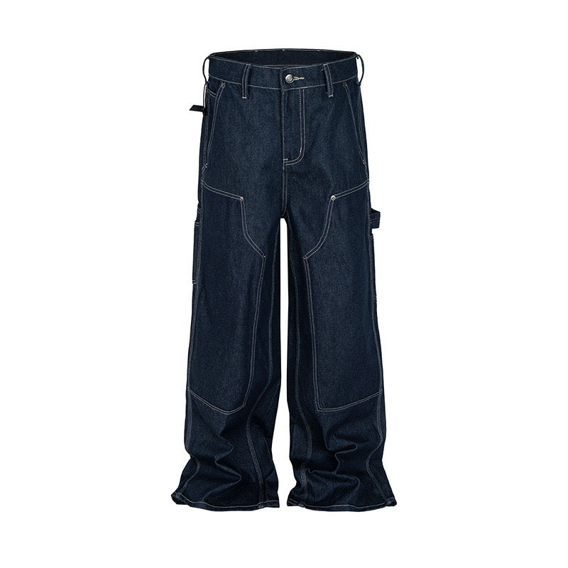 Baggy-Jeans aus Raw Denim