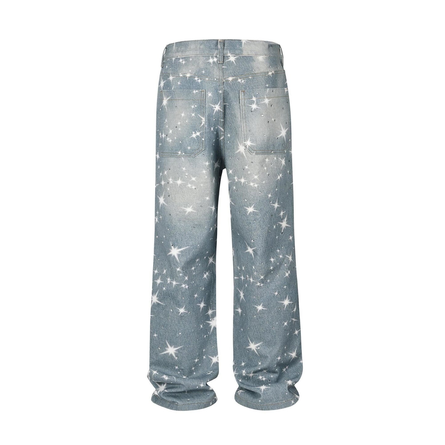 Baggy-Jeans mit Sternenmuster