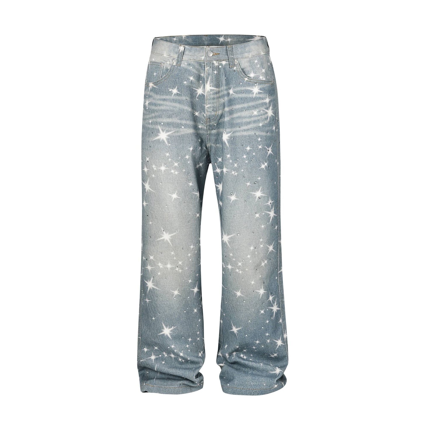 Baggy-Jeans mit Sternenmuster