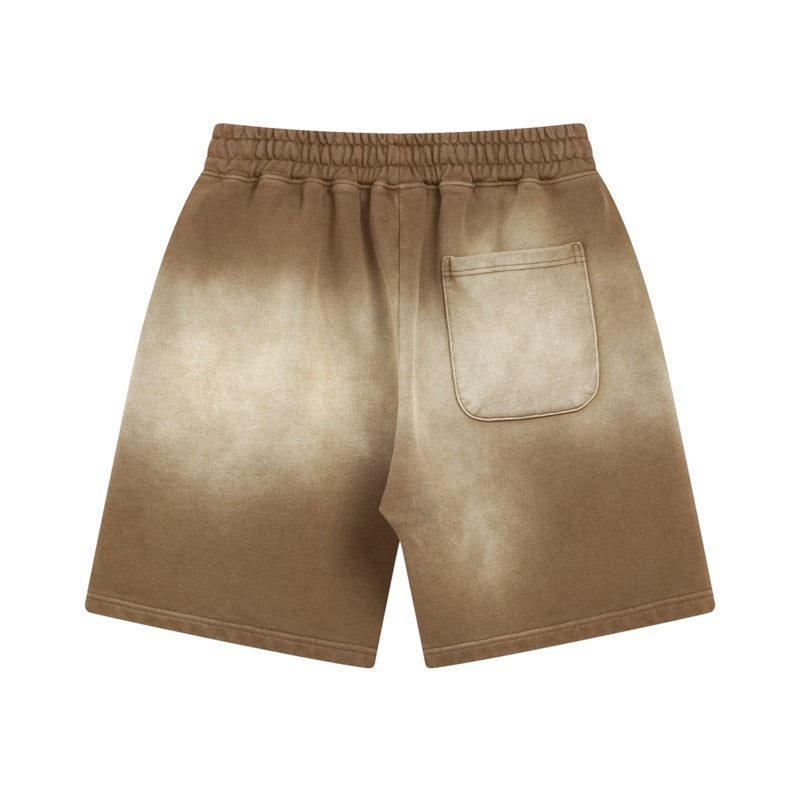 Gewaschene braune Jogger-Shorts