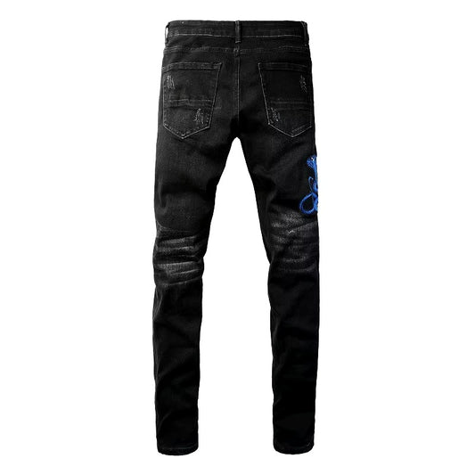 Blue Snake Jeans