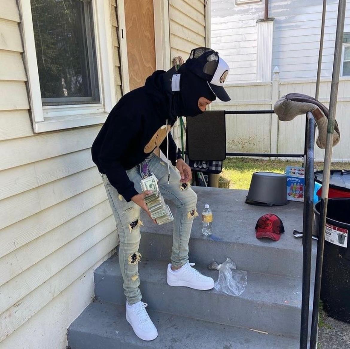 Jeans Drip Stained UK Drill Denim Slim fit Skinny