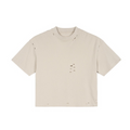 Beige Cut Boxy Fit T-shirt