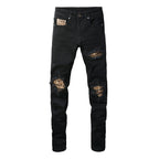 Leopard Patch Jeans