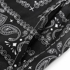 Schwarze Bandana-Badeshorts