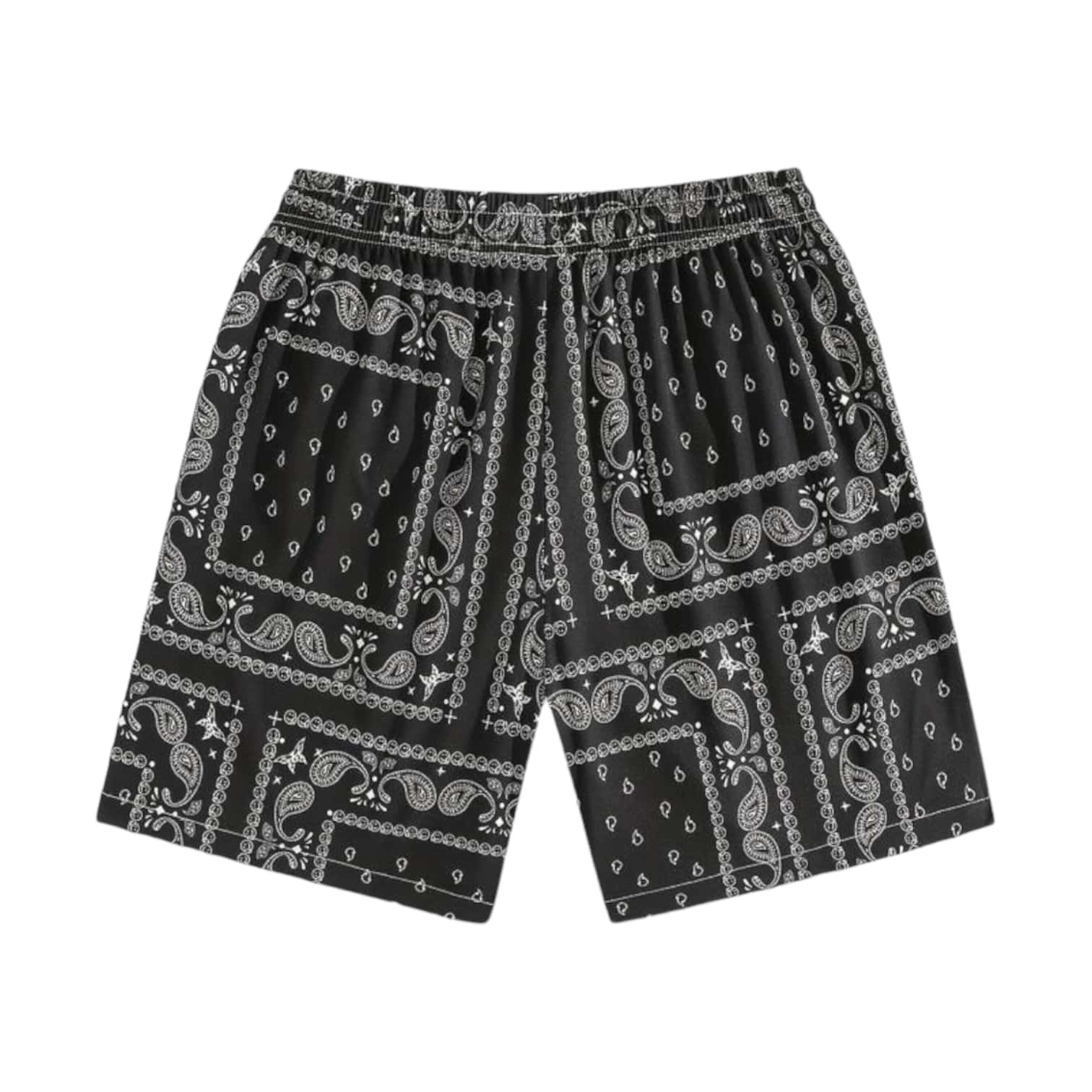 Schwarze Bandana-Badeshorts