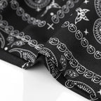 Schwarze Bandana-Badeshorts