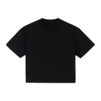 Black Cut Boxy Fit T-shirt