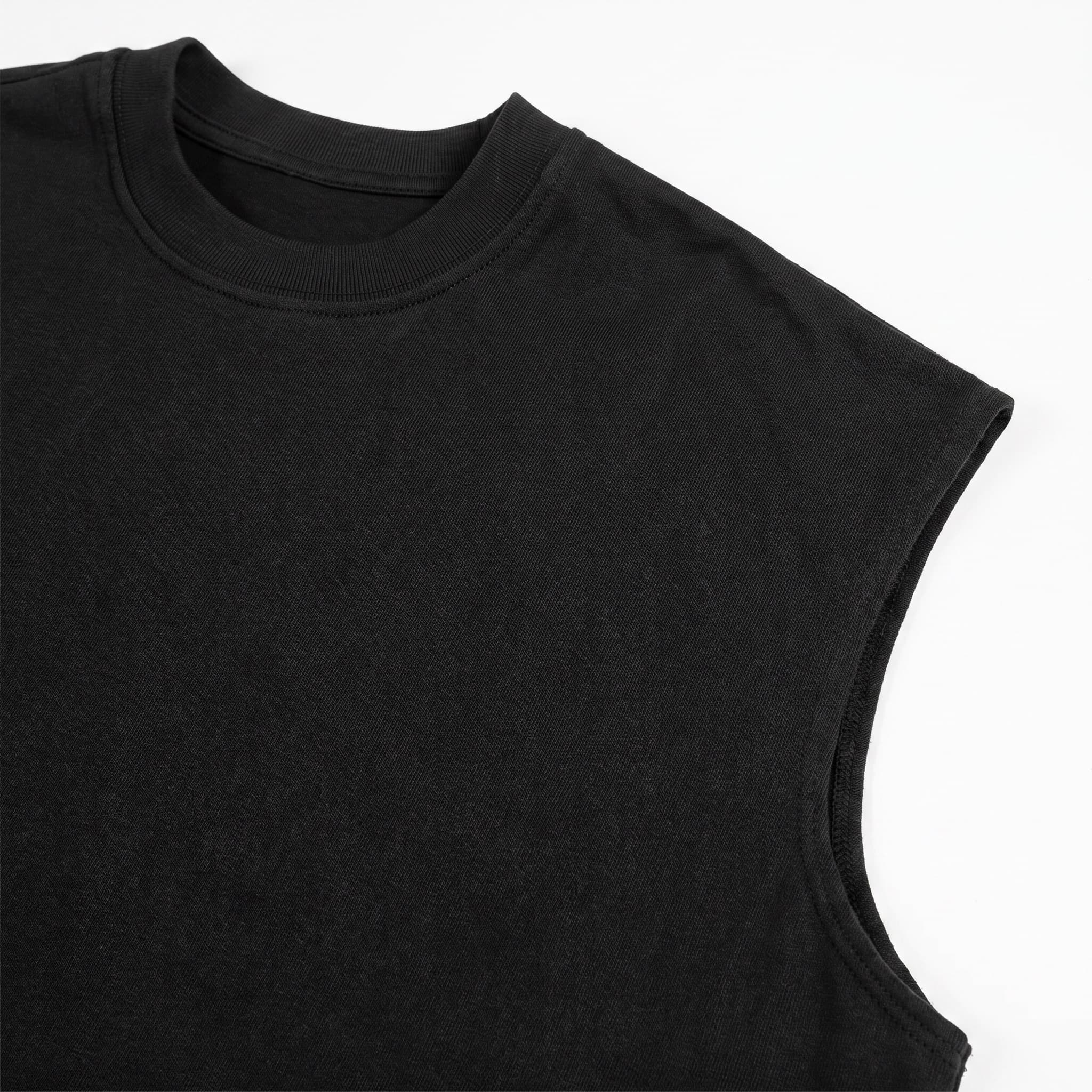 Black Boxy Fit Tank Top