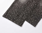 Black Crystal Baggy Jeans