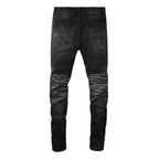 Schwarze Blumenjeans