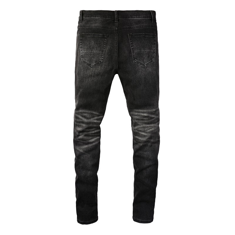 Schwarze Blumenjeans