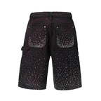 Black Sparkly Shorts Jeans