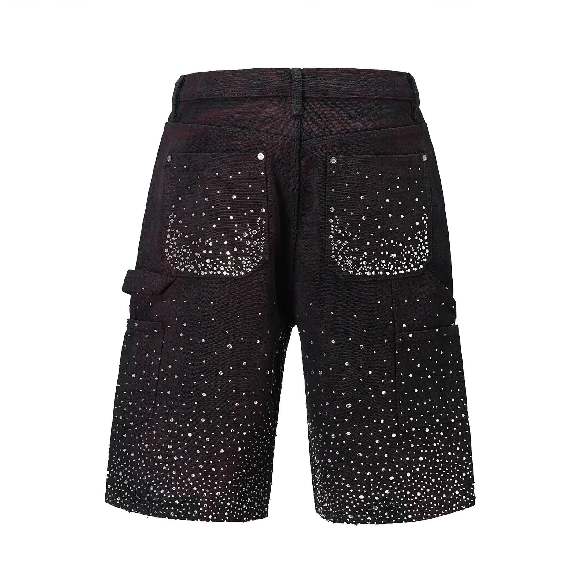 Black Sparkly Shorts Jeans