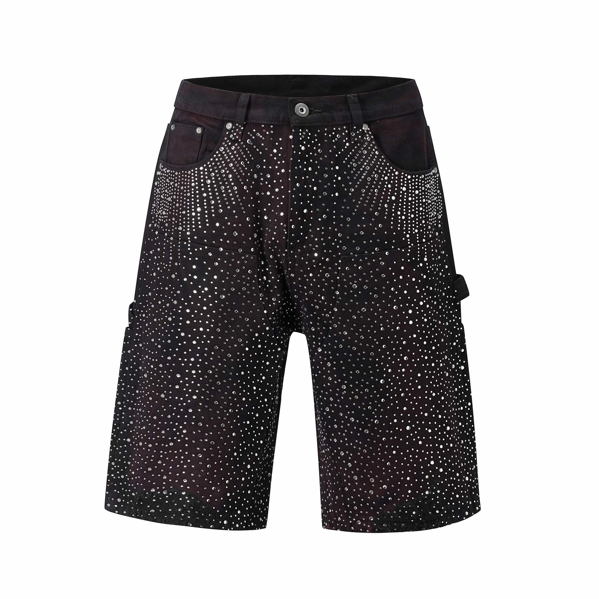 Black Sparkly Shorts Jeans