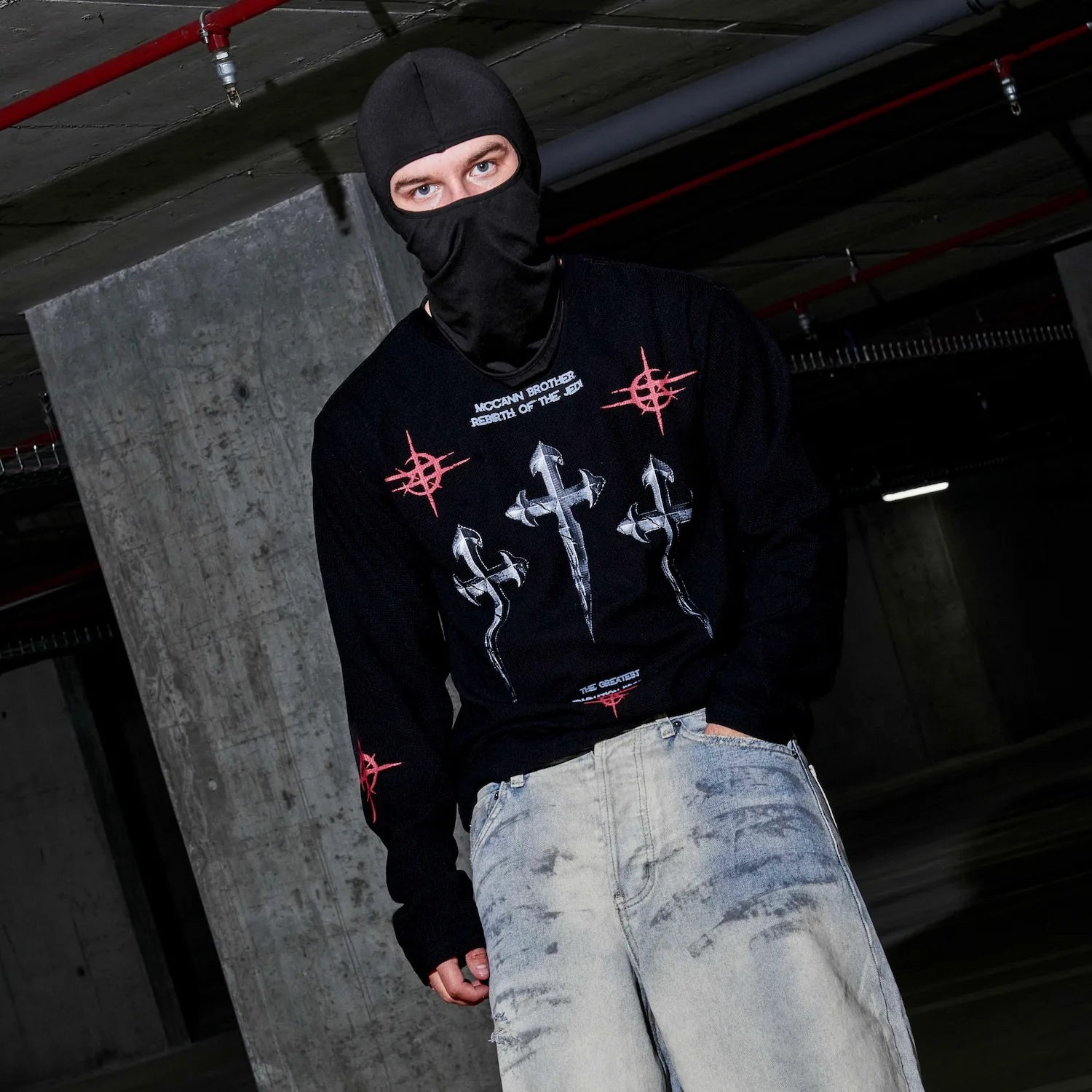 Black Crosses Long Sleeve