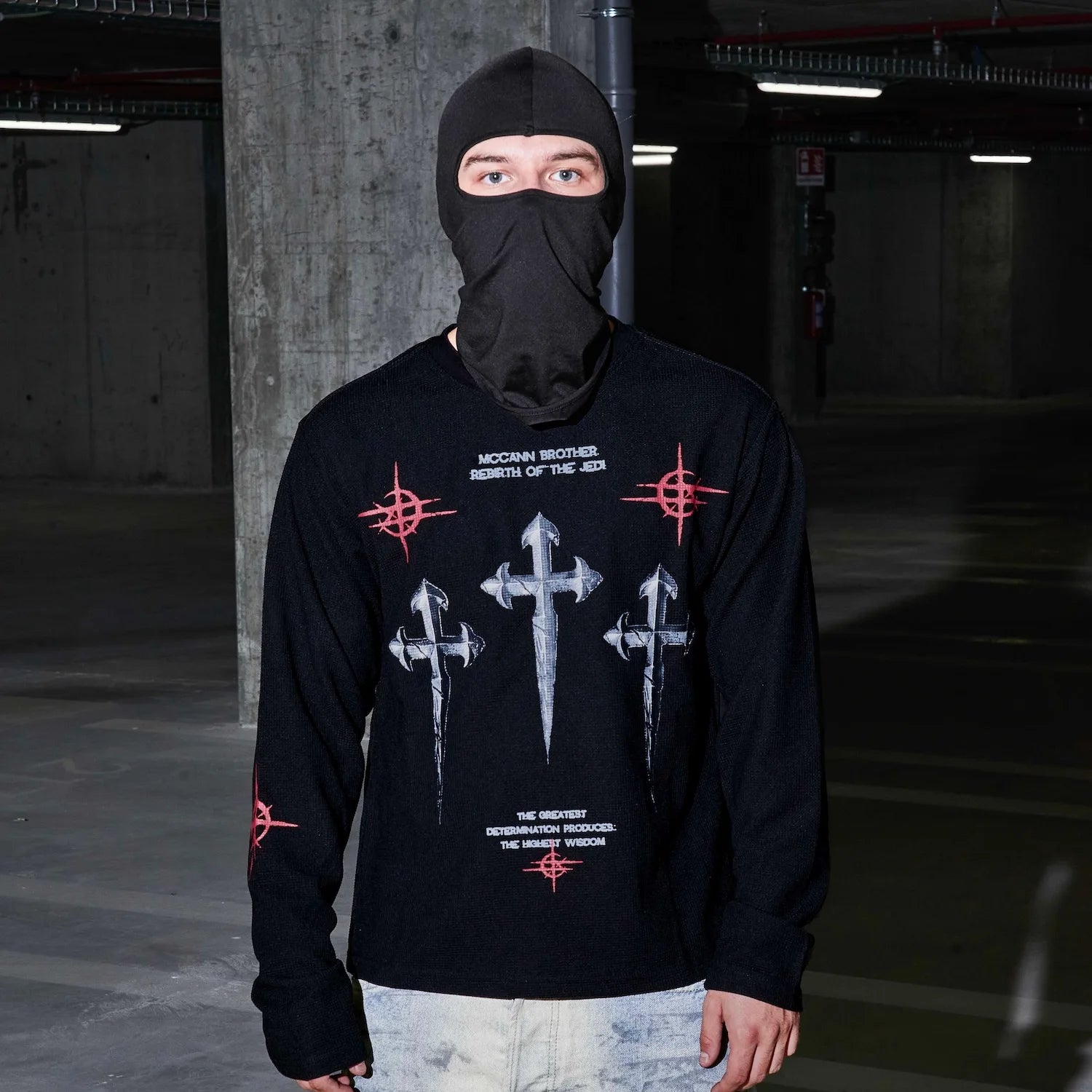 Black Crosses Long Sleeve