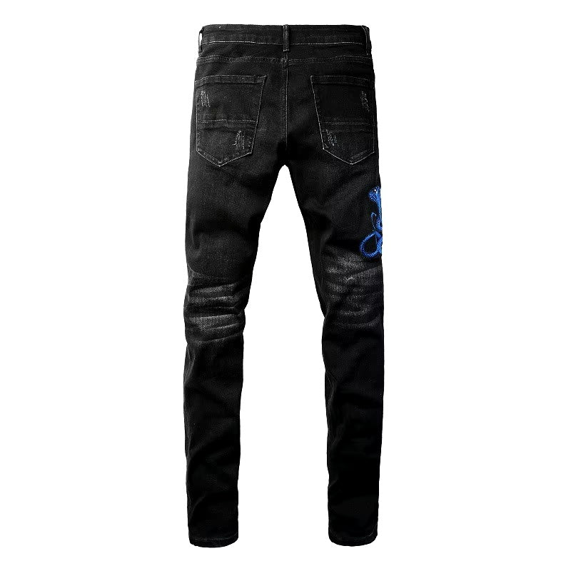 Blue Snake Jeans