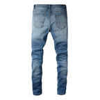 Blaue Haifisch-Jeans