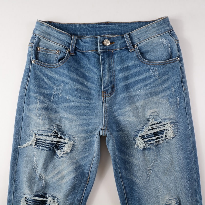 Blaue Haifisch-Jeans