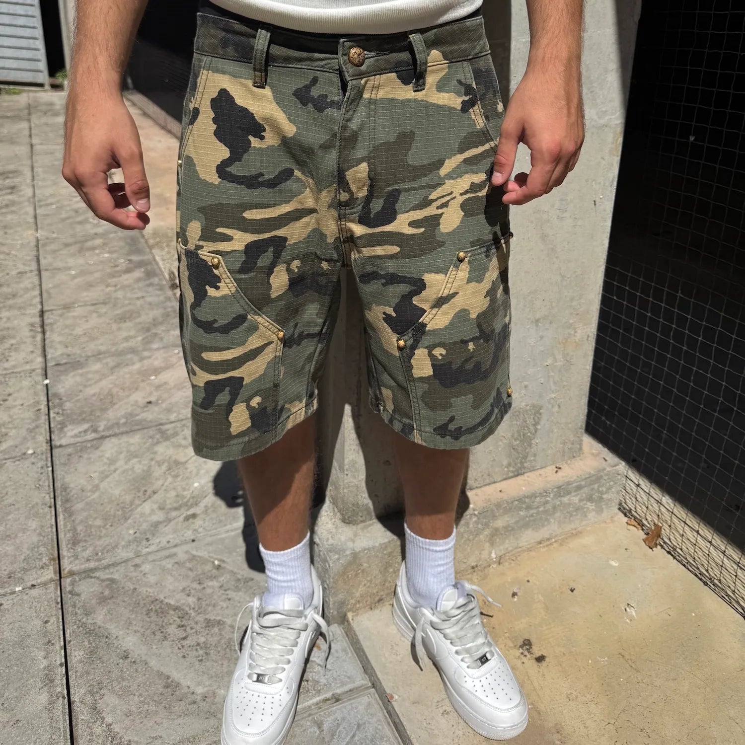 Camo Pearl Shorts Jeans