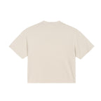 Beige Cut Boxy Fit T-shirt