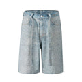 Blue Crystal Shorts Jeans