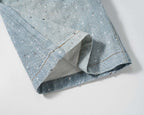 Blue Crystal Shorts Jeans
