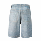 Blue Crystal Shorts Jeans