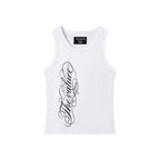 White Block Tank Top